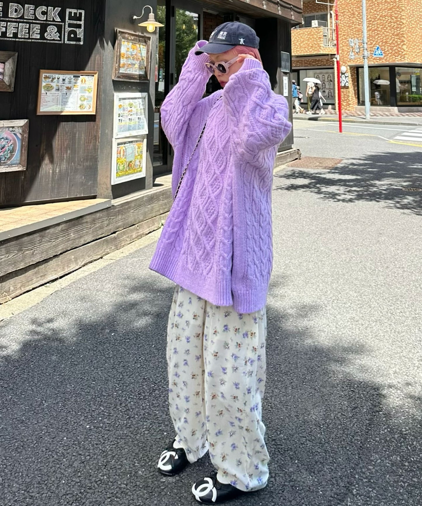 モンスターケーブルニットプルオーバー【ラベンダー】