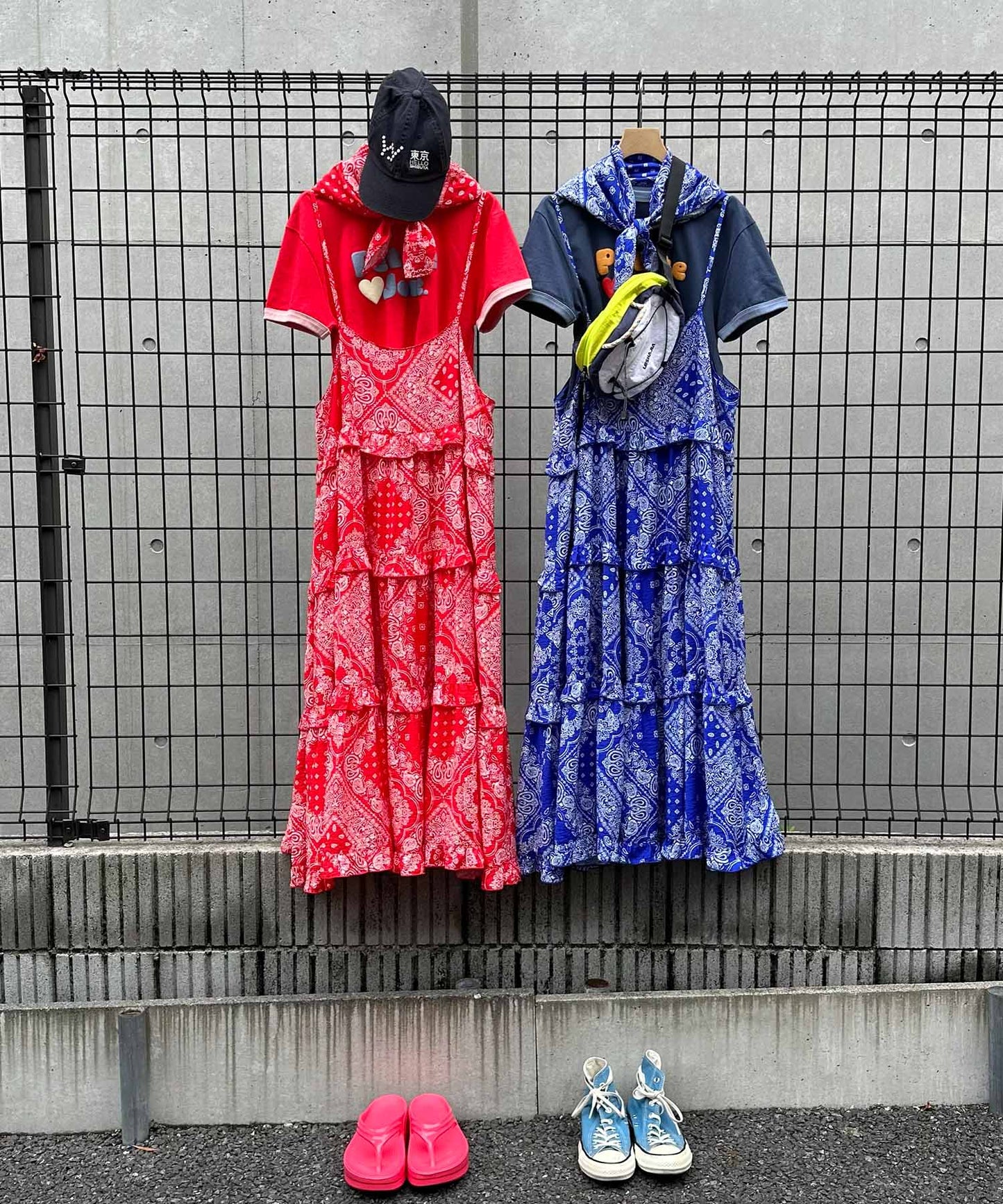【予約特典付き】フリルティアードキャミワンピ【レッド系その他２】公式限定