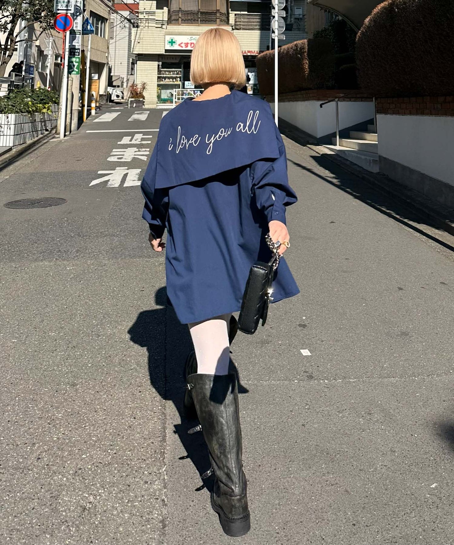 【リバイバル】メッセージセーラーシャツ【ネイビー】