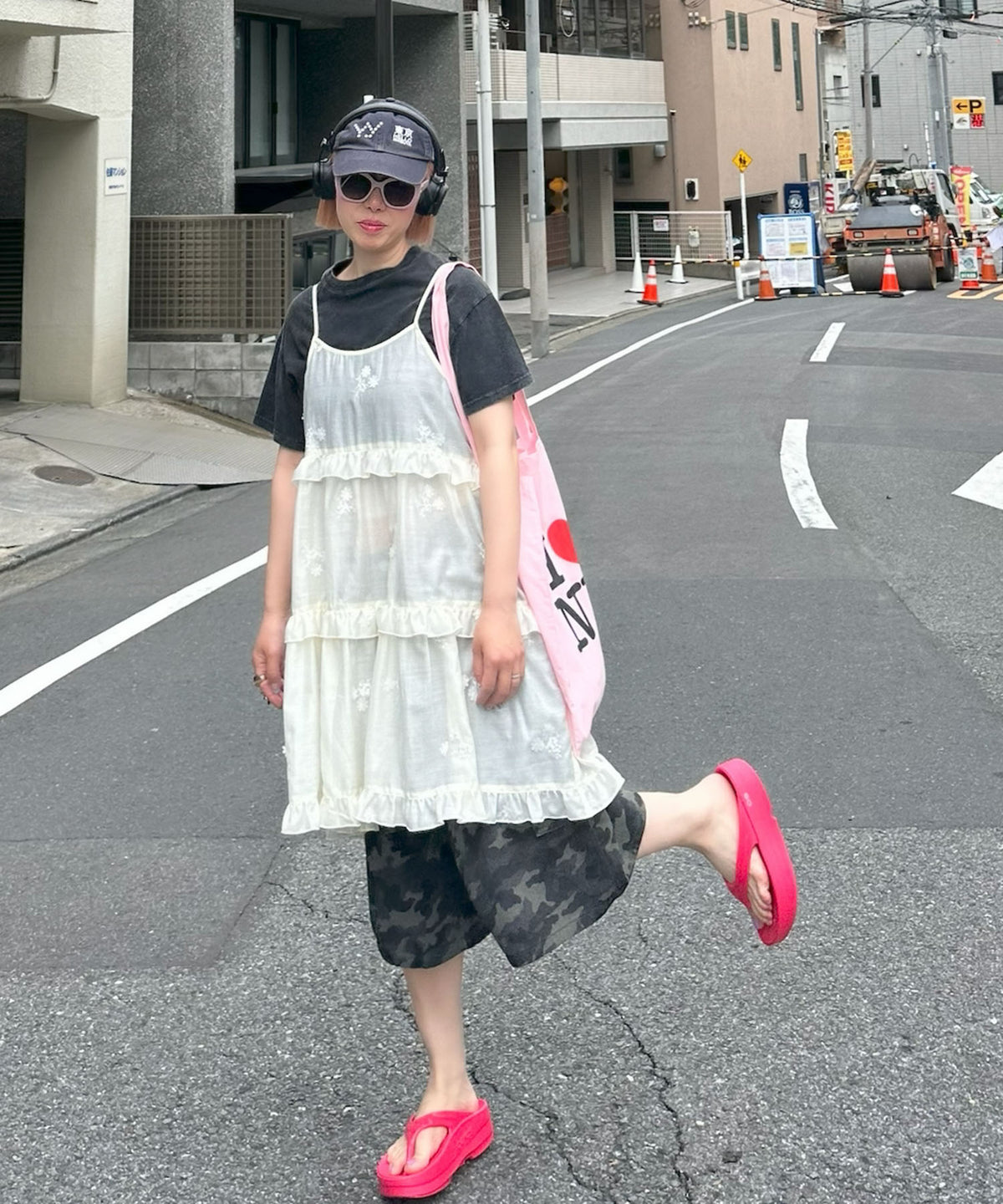 ひとくせウォッシュ加工BIG T【ブラック】
