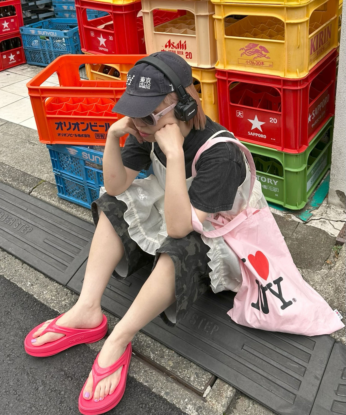 ひとくせウォッシュ加工BIG T【ブラック】