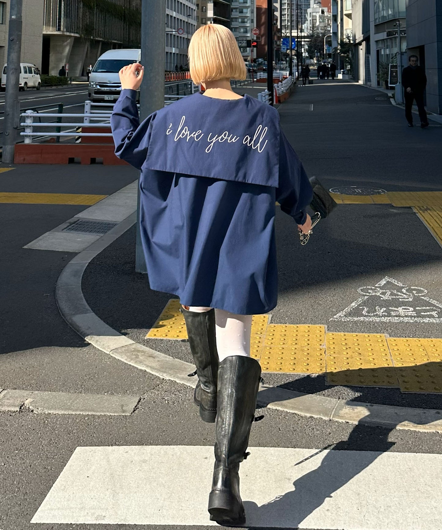 【リバイバル】メッセージセーラーシャツ【ネイビー】