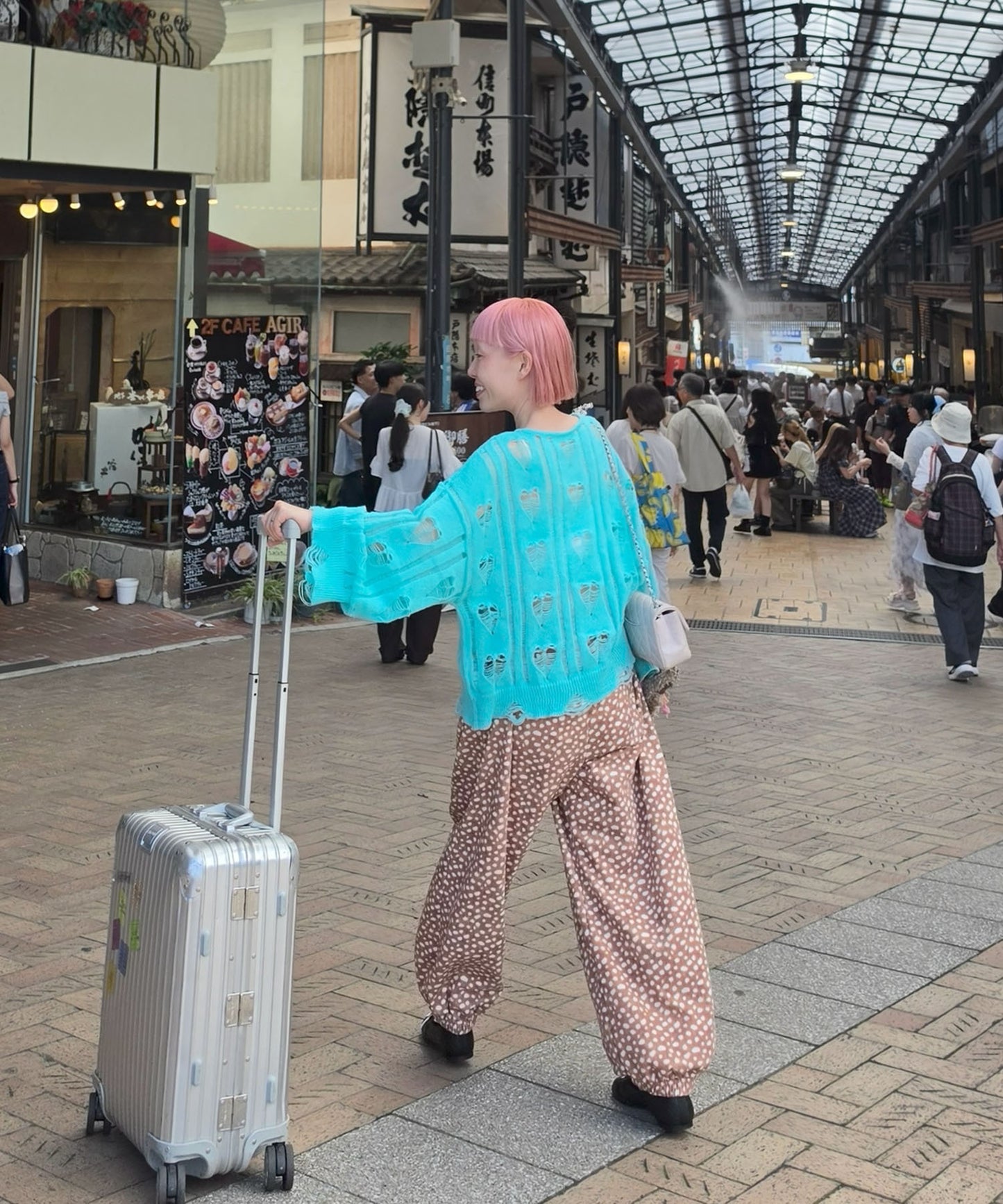 【リバイバル】ハートダメージニット【ミント】
