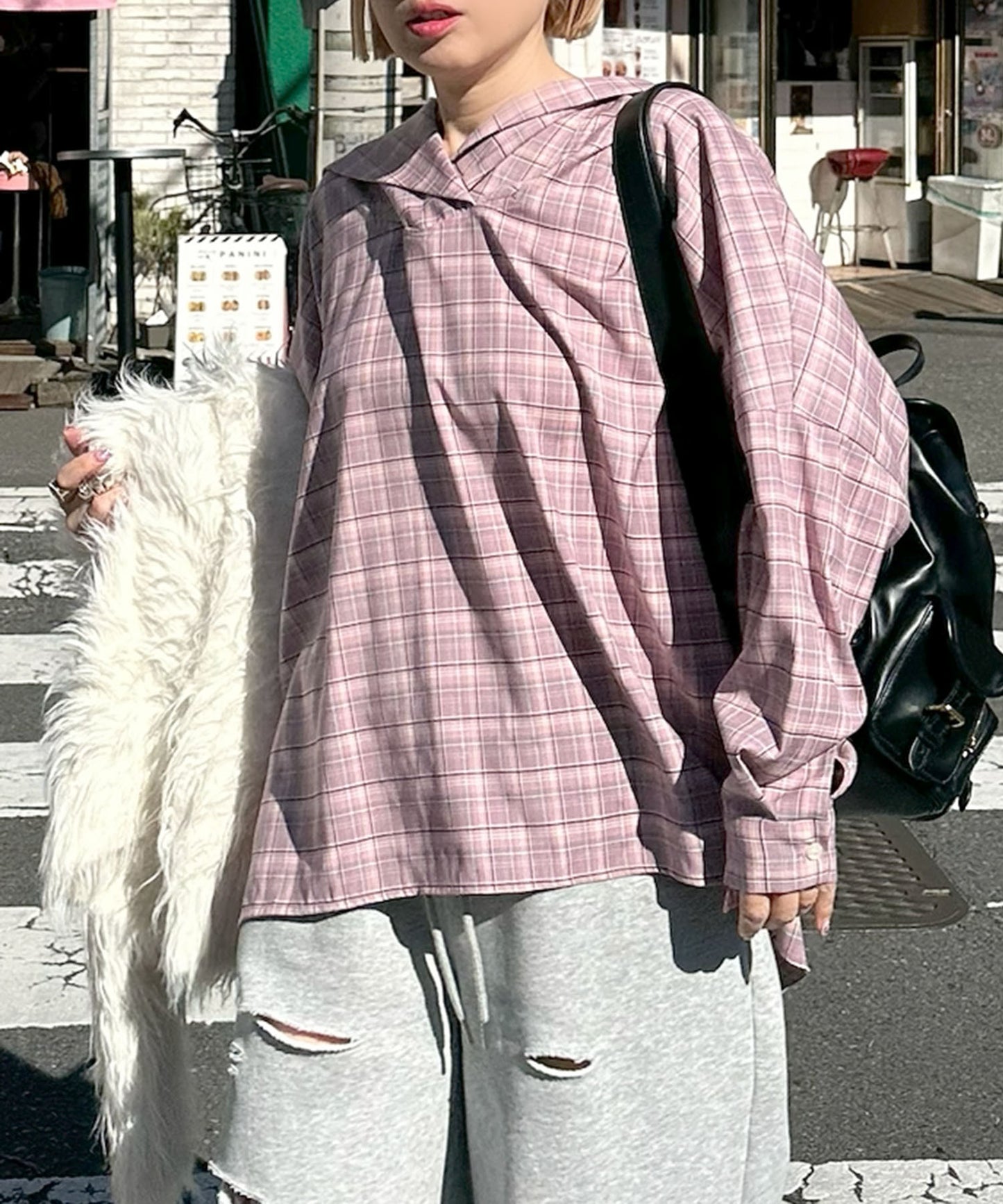 【リバイバル】メッセージセーラーシャツ【ピンク系】