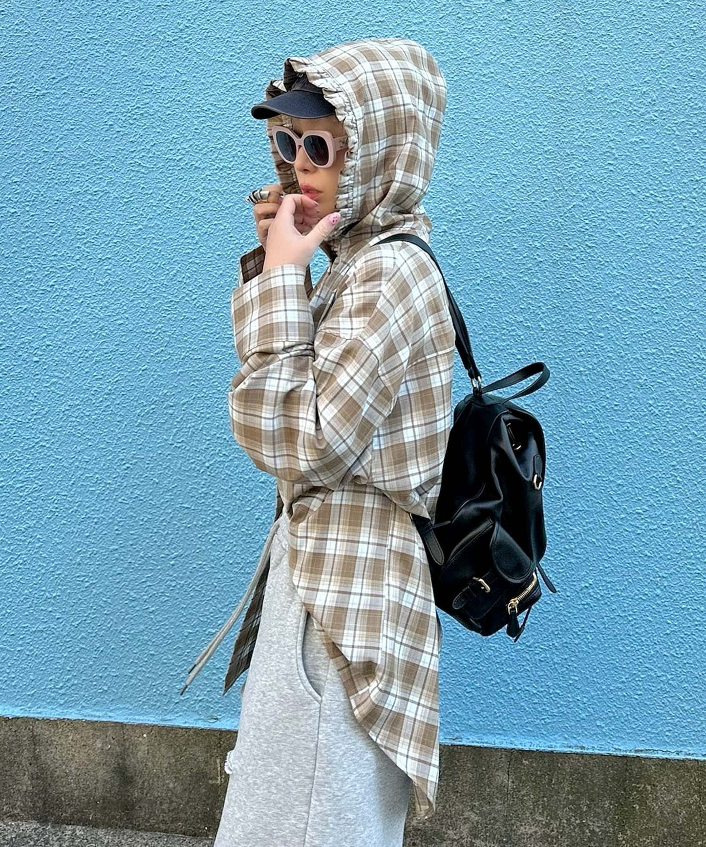 フリフリフードシャツ【サックスブルー】