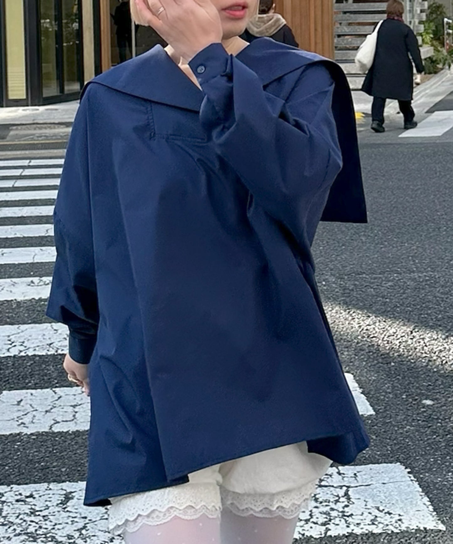 【リバイバル】メッセージセーラーシャツ【ネイビー】