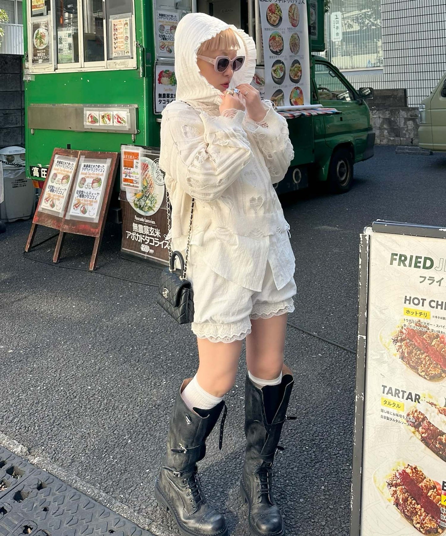 フリフリフードシャツ【オフホワイト】