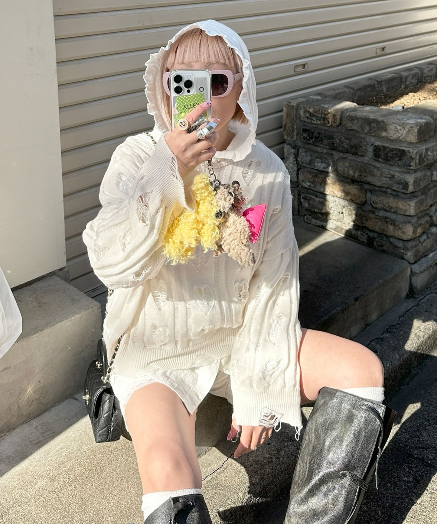 フリフリフードシャツ【オフホワイト】