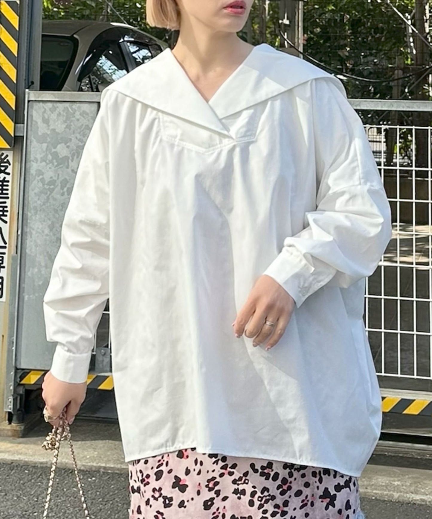 【リバイバル】メッセージセーラーシャツ【オフホワイト】