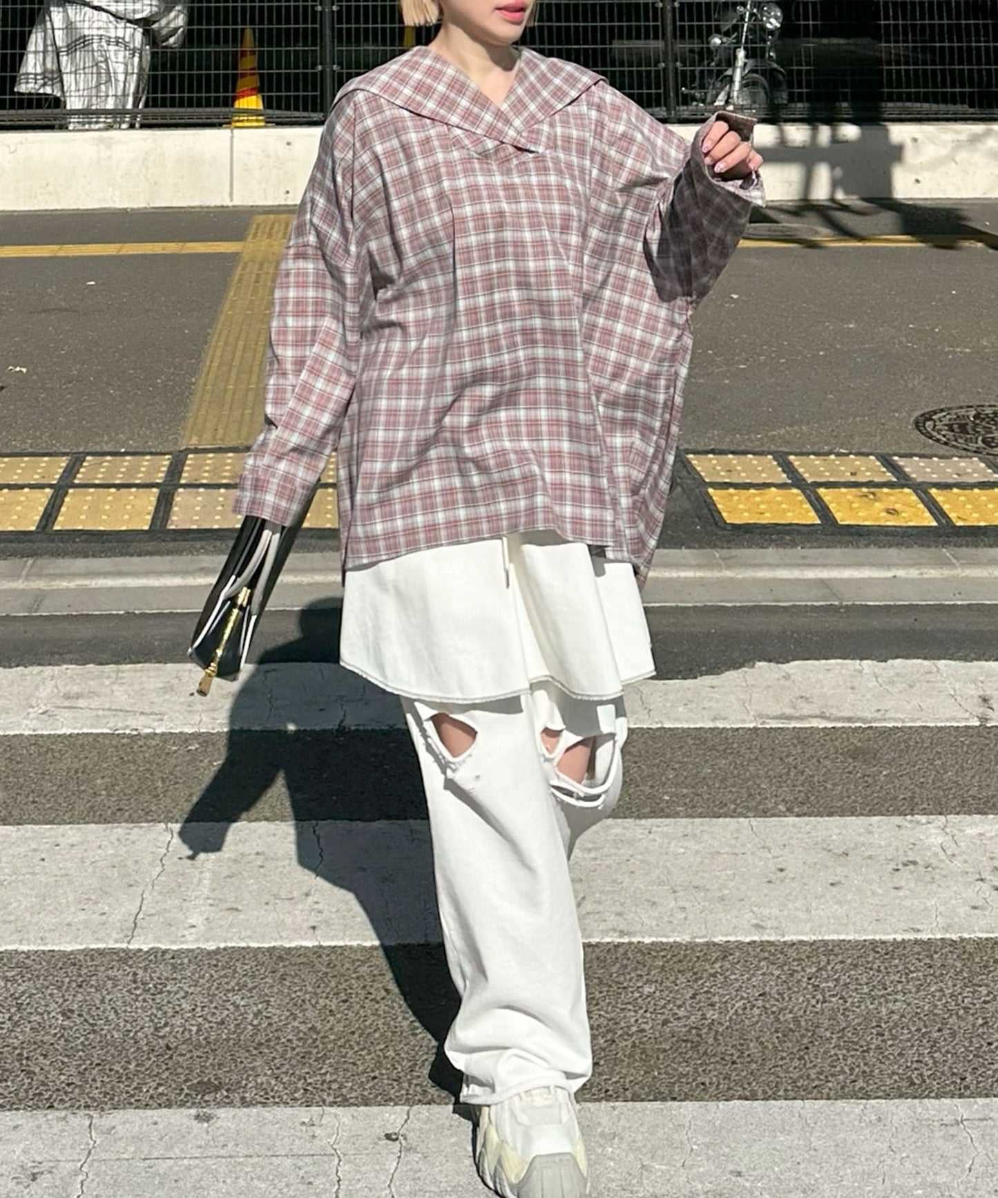 ダメージスウェパンとフレアスカートのセット【オフホワイト】