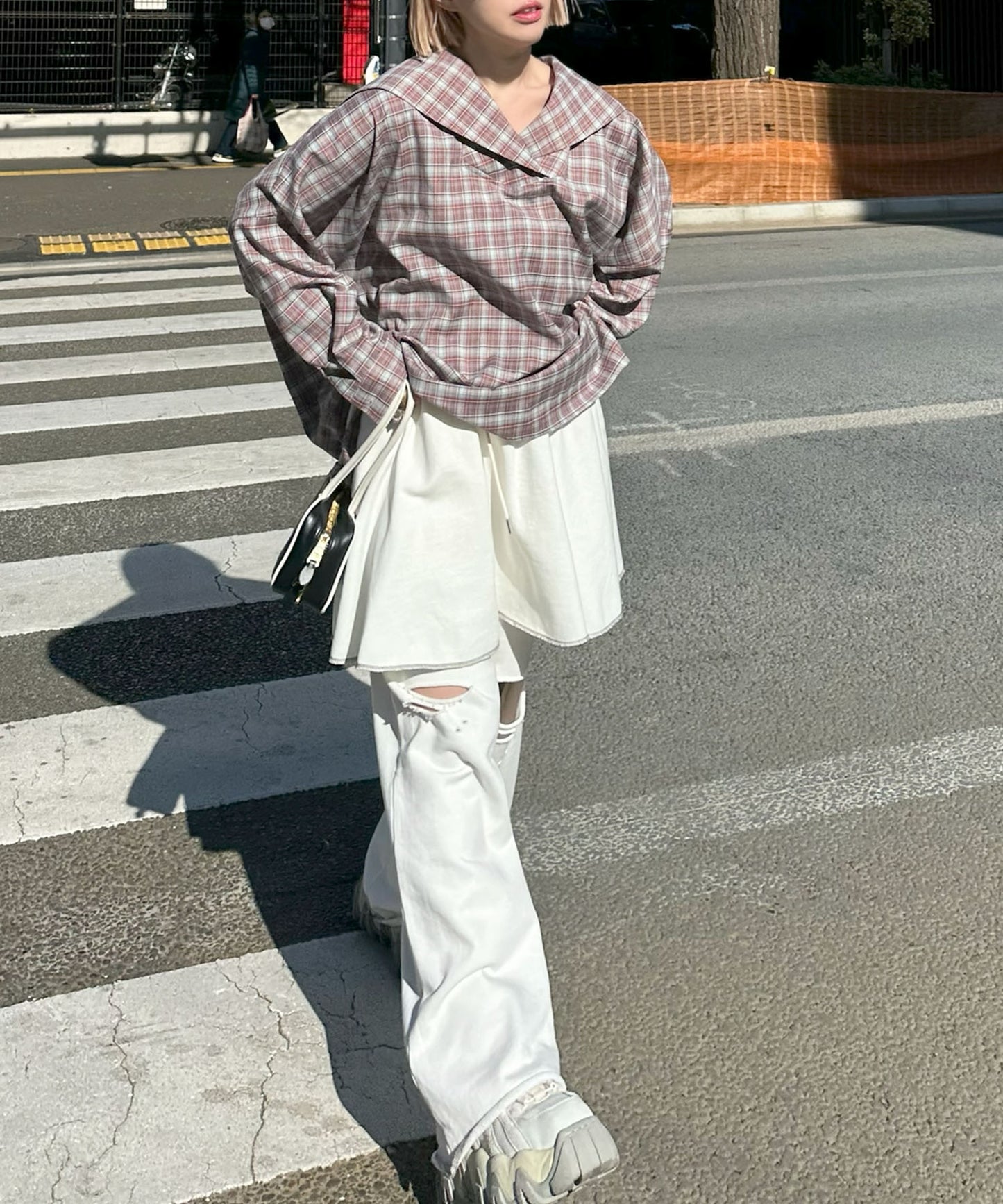 【リバイバル】メッセージセーラーシャツ【サックスブルー系】