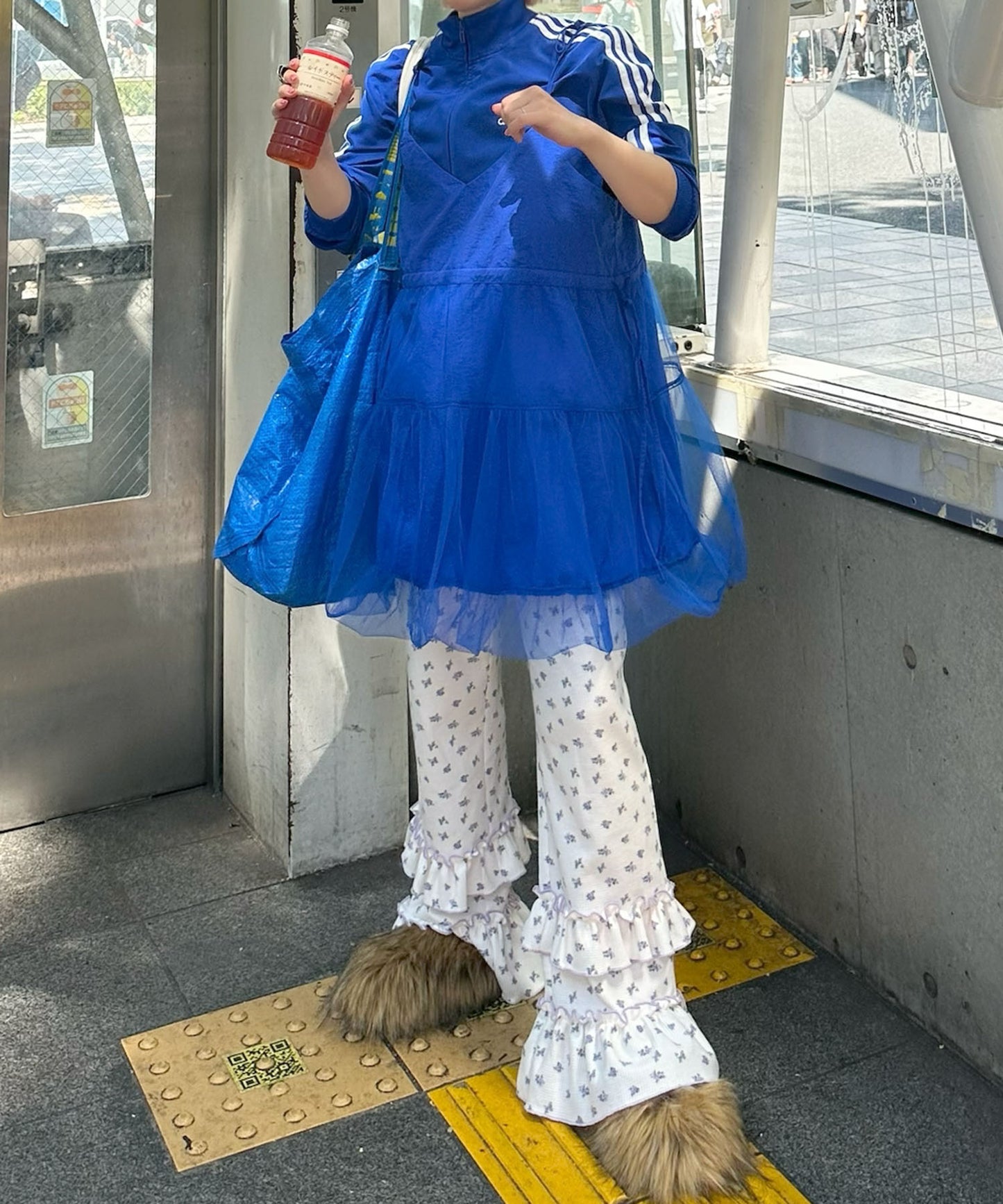 マルチウェイ過ぎるチュールコルセットワンピ【ブルー】