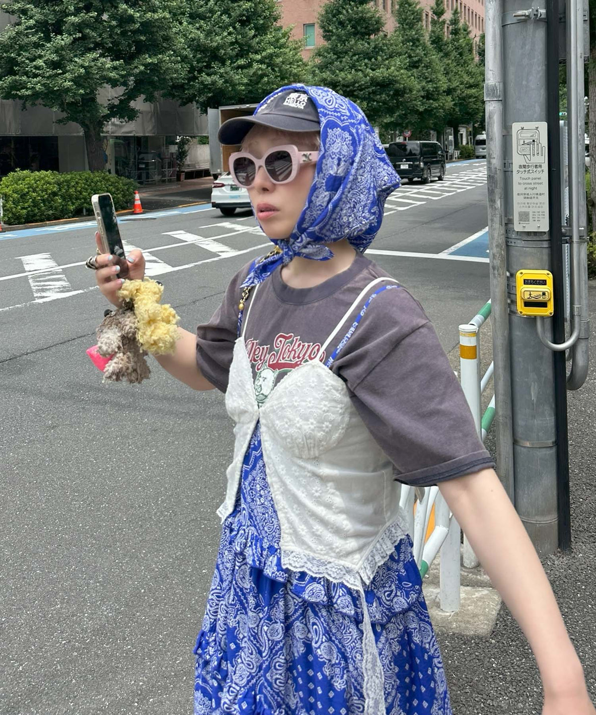 コルセット切替コットンレースキャミ【オフホワイト】