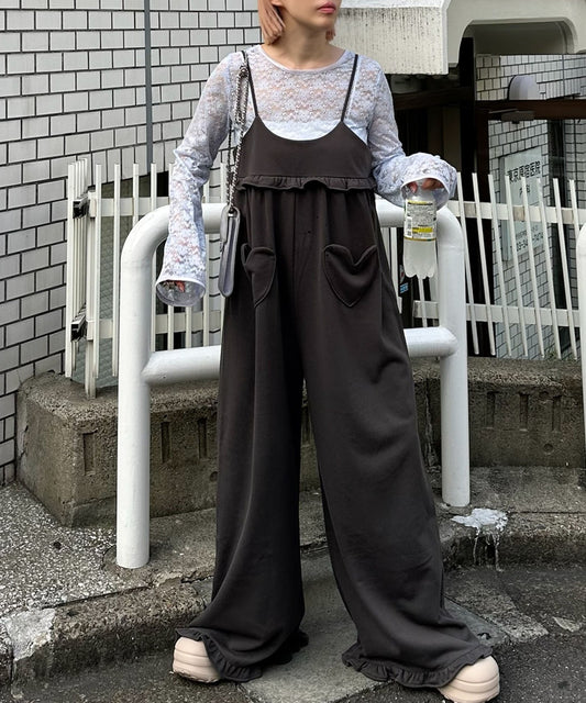 ハートポケサロペ【チャコール】