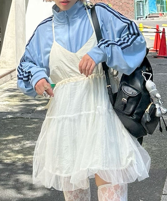 マルチウェイ過ぎるチュールコルセットワンピ【オフホワイト】