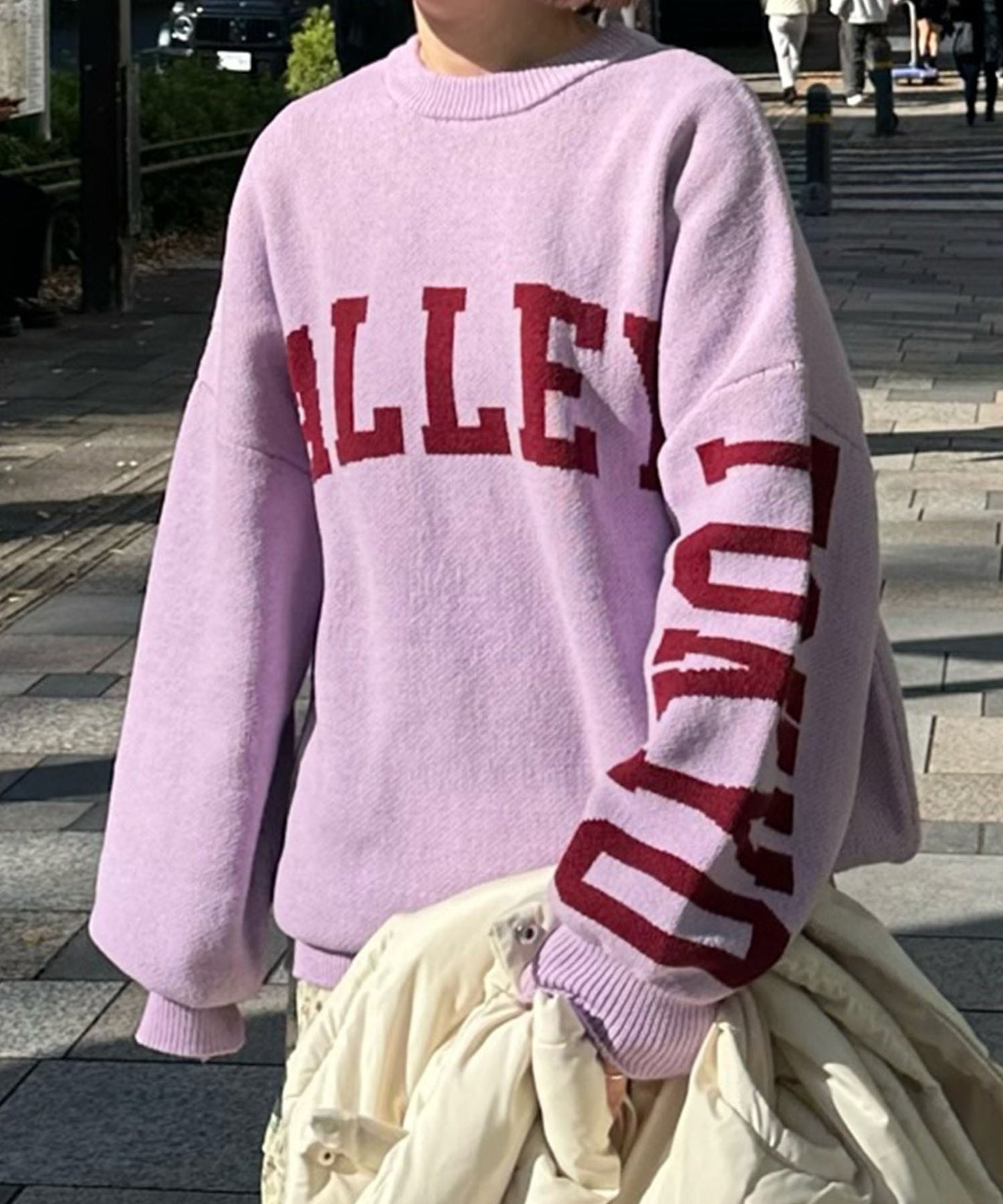 BIGロゴALLEYニット【ラベンダー】