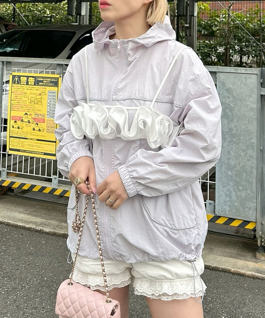 シャカシャカスポーツブルゾン【ラベンダー】