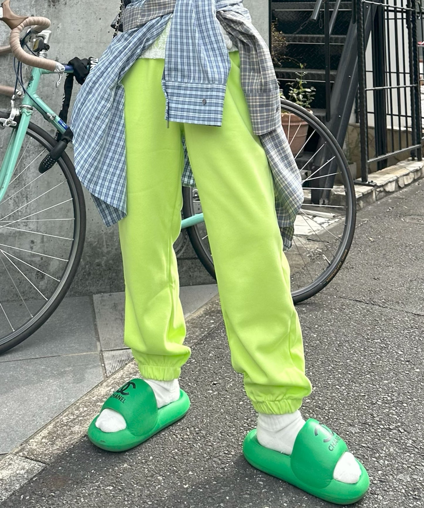 カラフルイージーパンツ【グリーン】