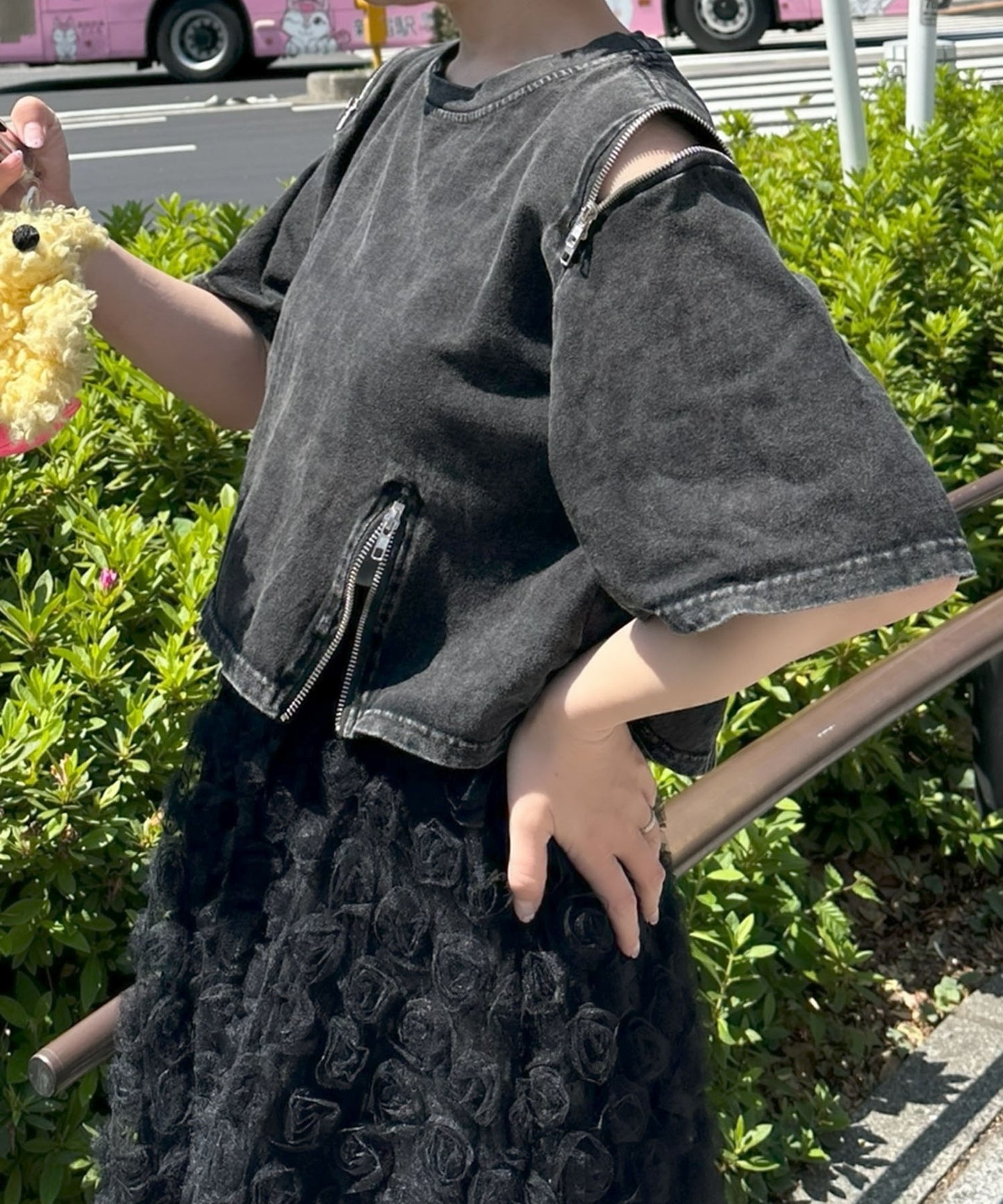 ウォッシュ加工ひとくせＴ【ブラック】